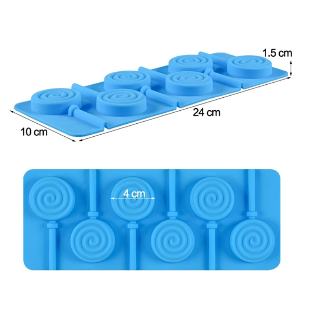 Molde de Silicona en Espiral para Paletas