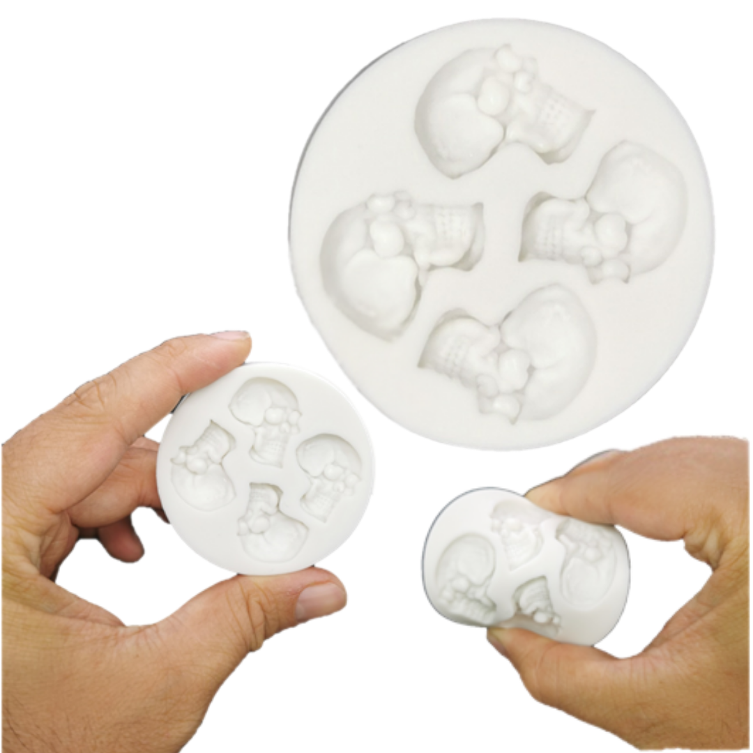 Molde de Silicona Cráneos 3D