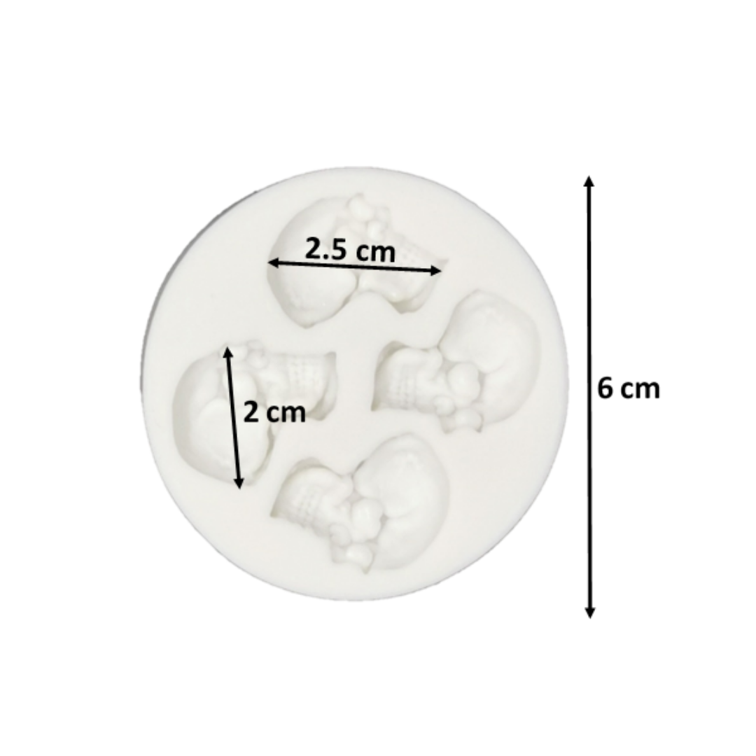 Molde de Silicona Cráneos 3D
