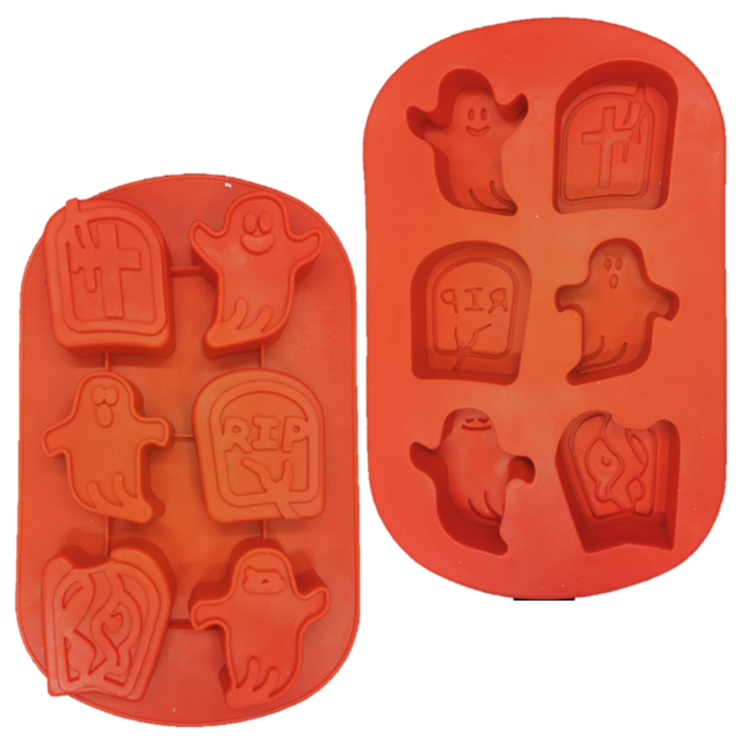 Molde de Silicona Halloween Fantasmas y Lápidas