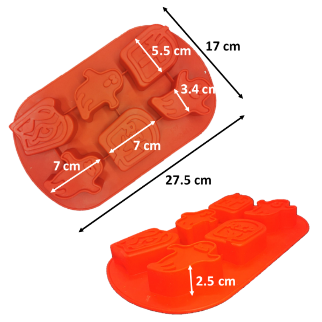 Molde de Silicona Halloween Fantasmas y Lápidas