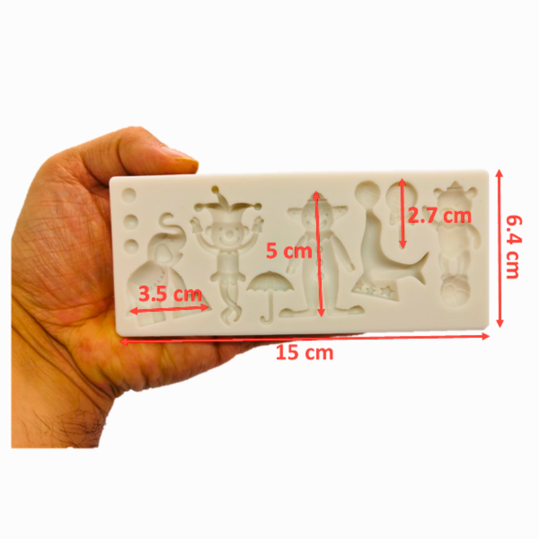 Molde de Silicona Temático Circo Mágico Set x 2