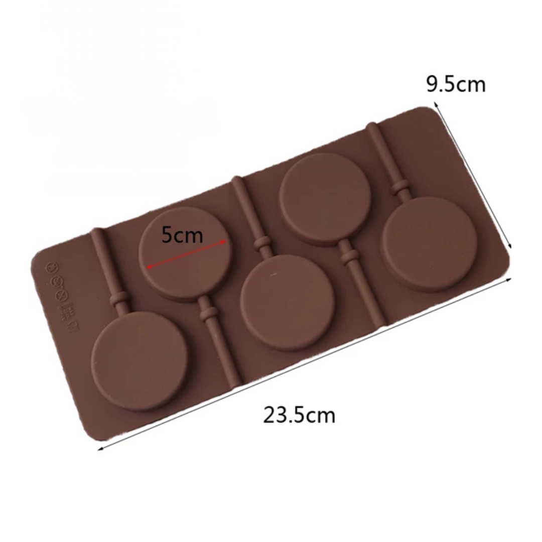 Molde de Silicona para Lollipop Redondas
