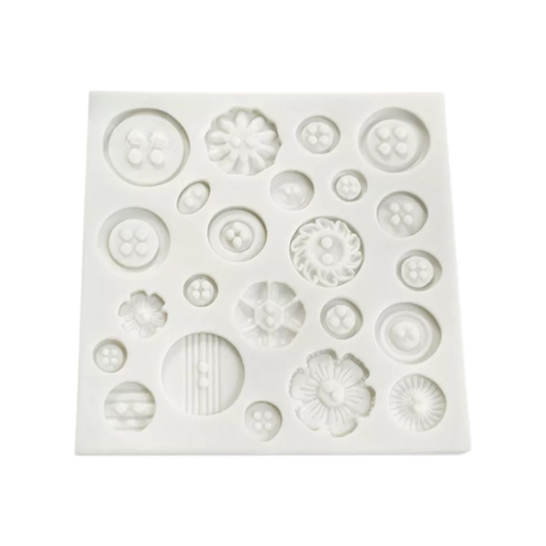 Molde de Silicona Botones de Ropa