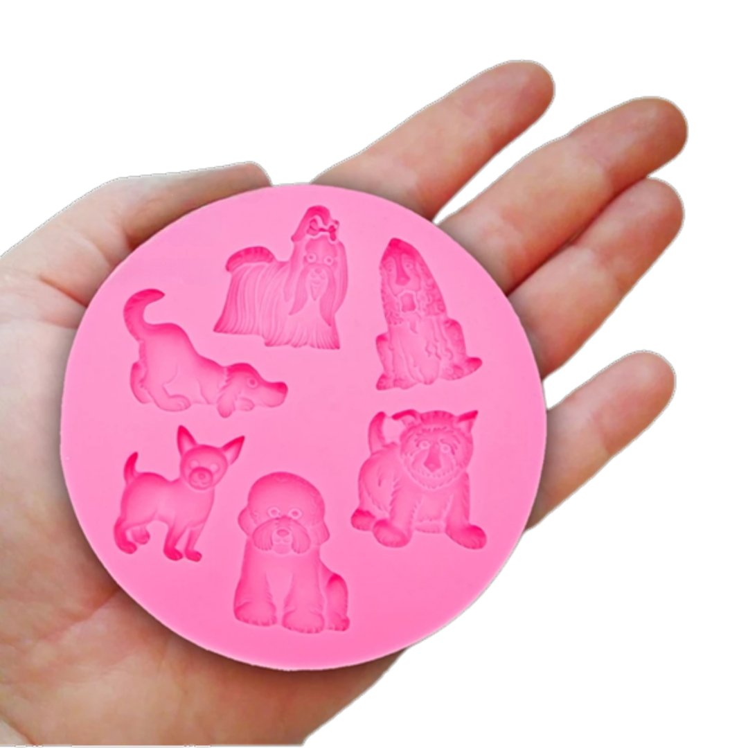 Molde de Silicona Perritos Adorables