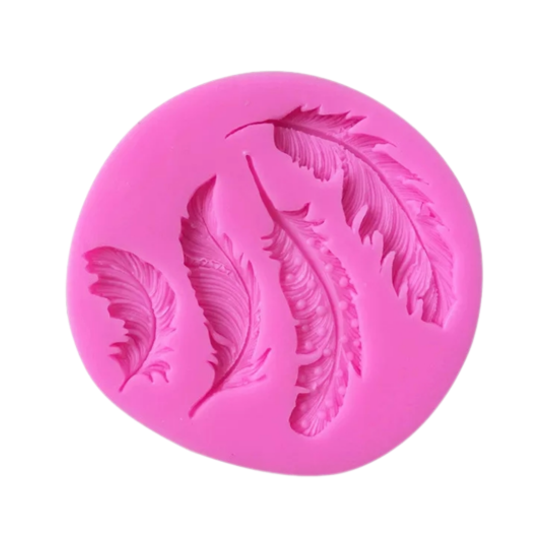 Molde de Silicona Plumas Elegantes