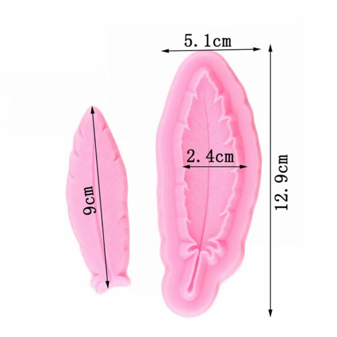 Molde de Silicona Pluma Elegante