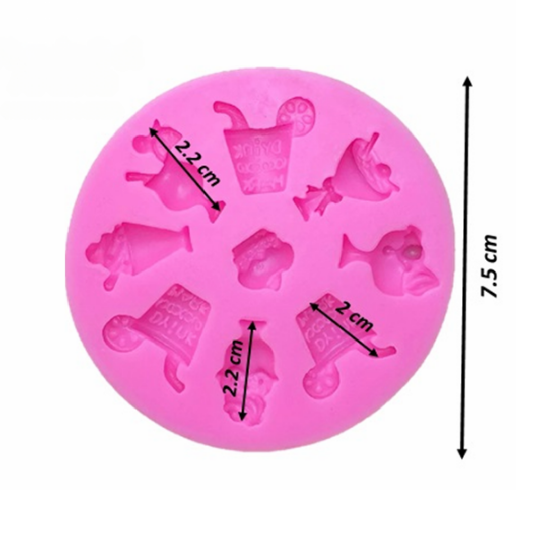 Molde de Silicona Bebidas Divertidas
