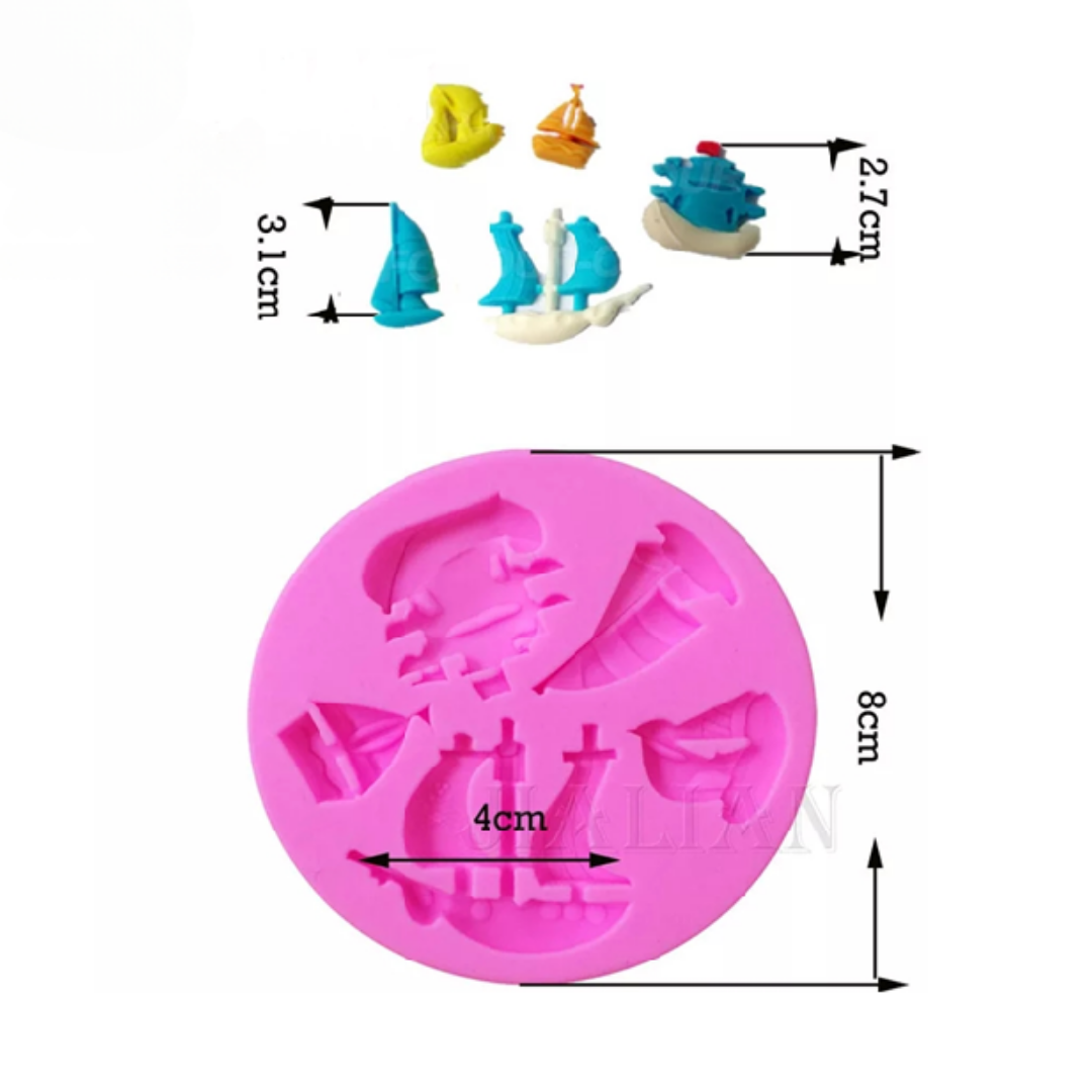 Molde de Silicona Barcos y Veleros