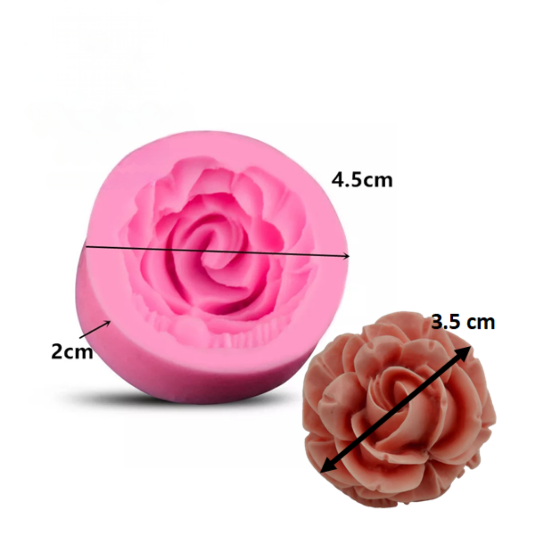Molde de Silicona en Forma de Rosa Mediana