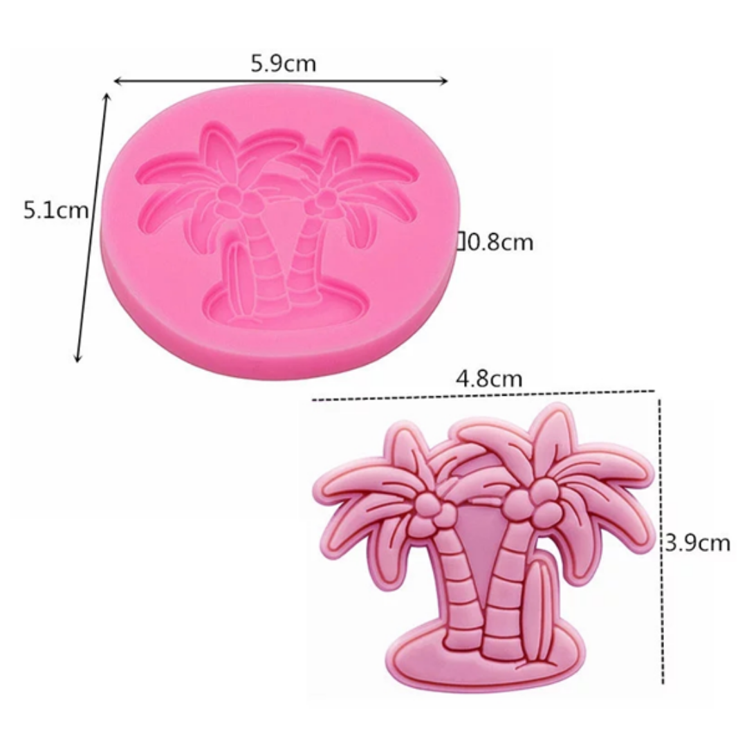 Molde de Silicona Palmas Tropicales