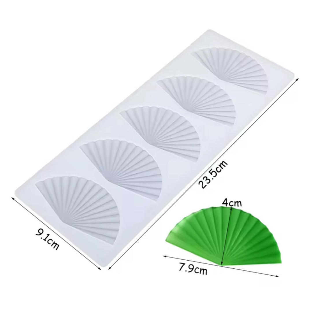 Molde de Silicona Abanicos Texturizados