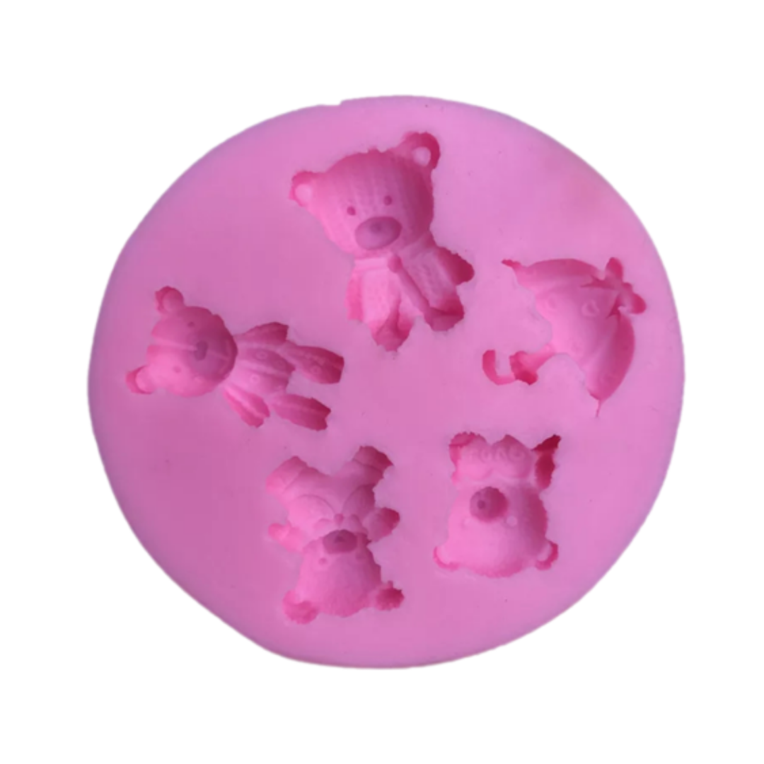 Molde de Silicona Ositos Tiernos