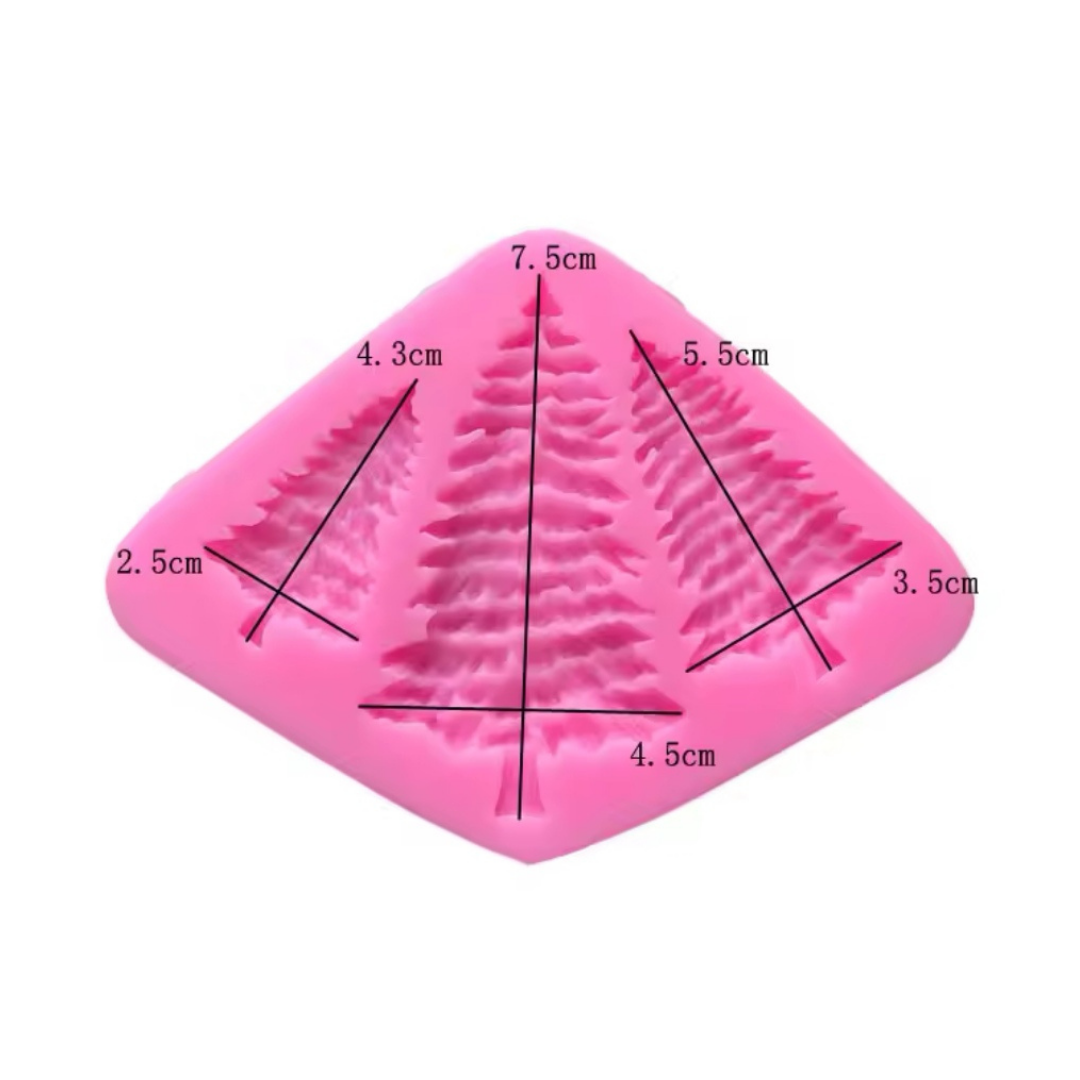 Molde de Silicona Pinos Navideños