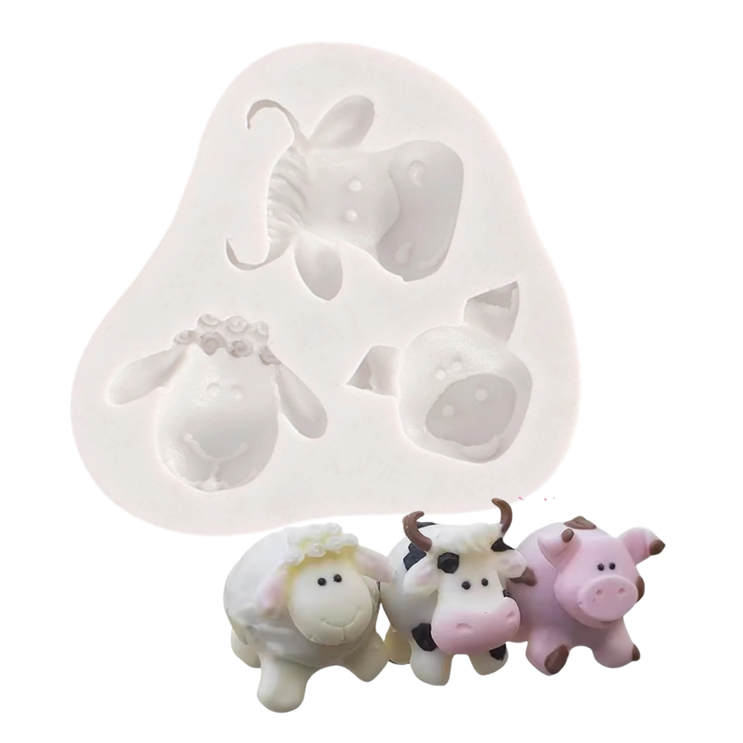 Molde de Silicona Animales de Granja
