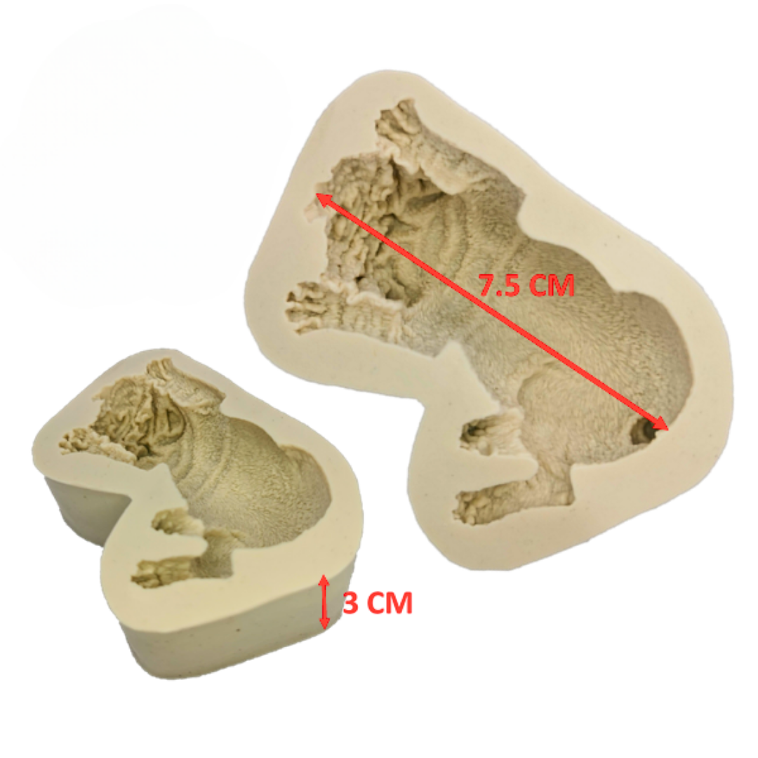Molde de Silicona 3D Perrito Bulldog