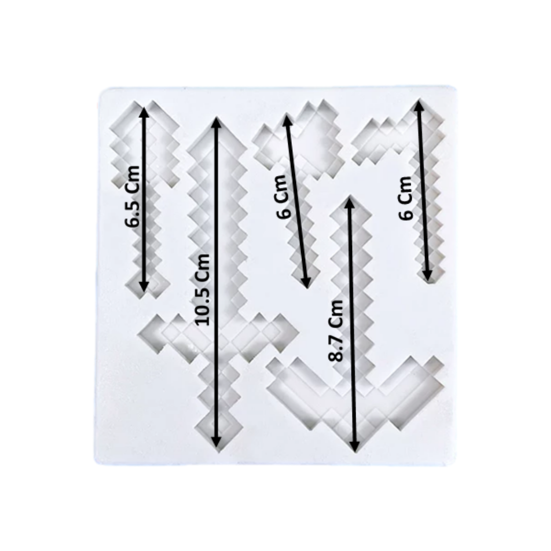 Molde de Silicona Espadas Minecraft