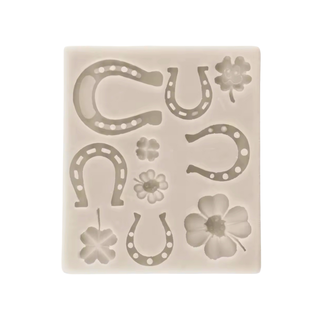 Molde de Silicona Herraduras & Trébol Pequeños