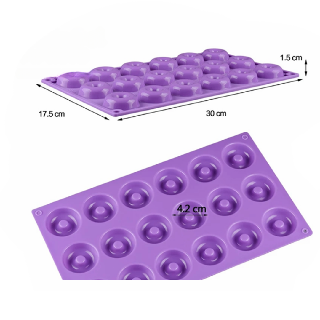 Molde de Silicona para Mini Donas
