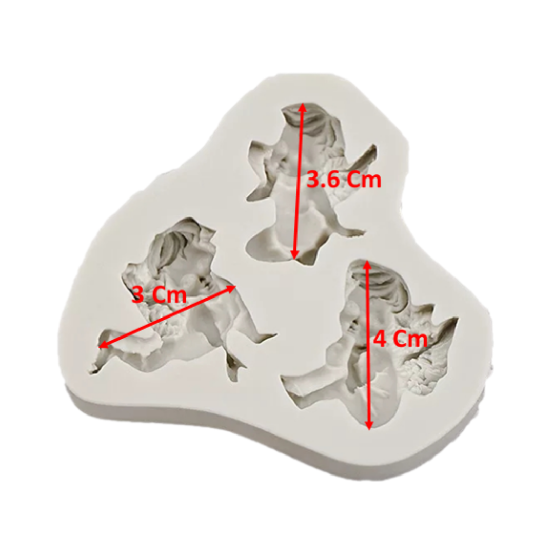 Molde de Silicona Angelitos 3D