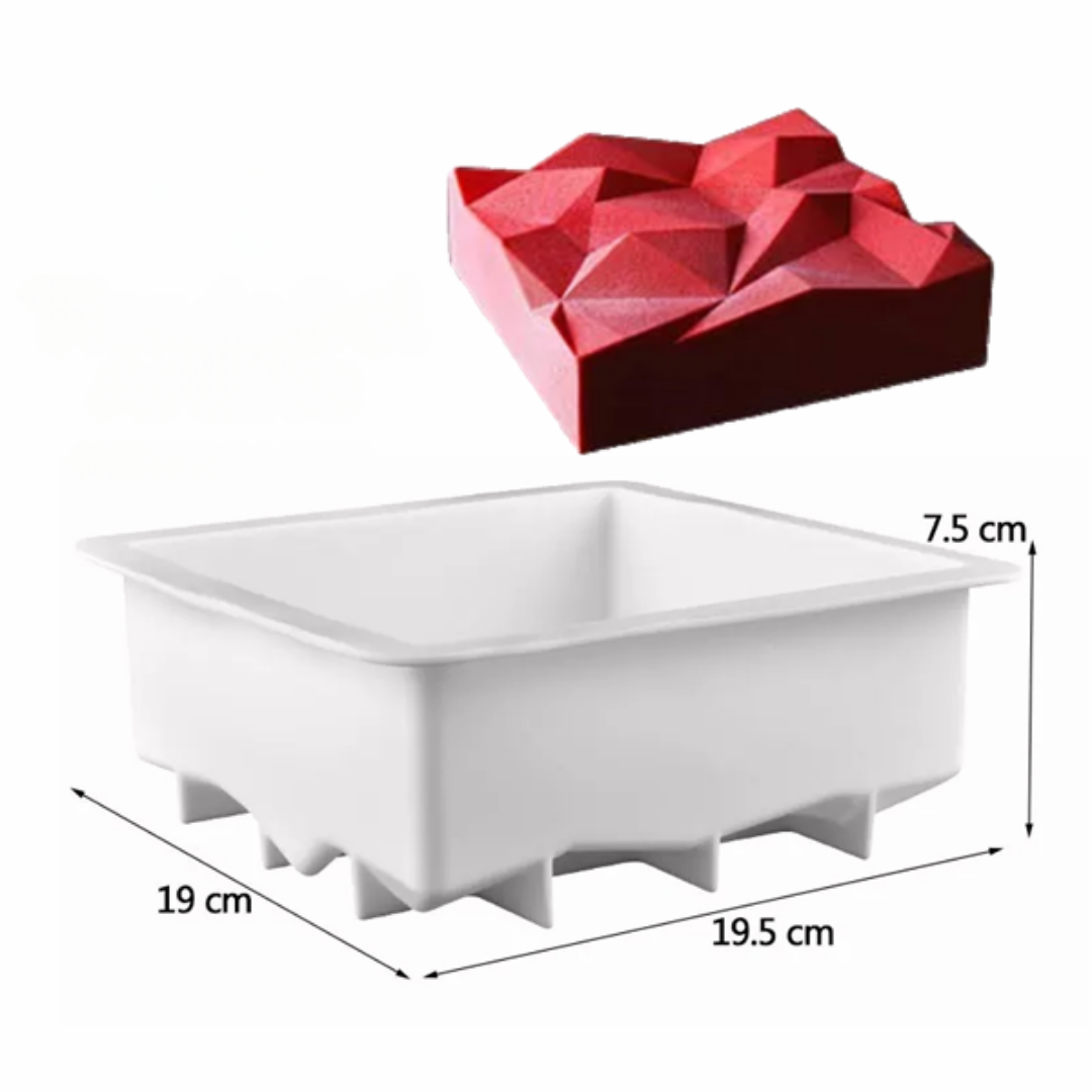 Molde de Silicona Geométrico Cuadrado