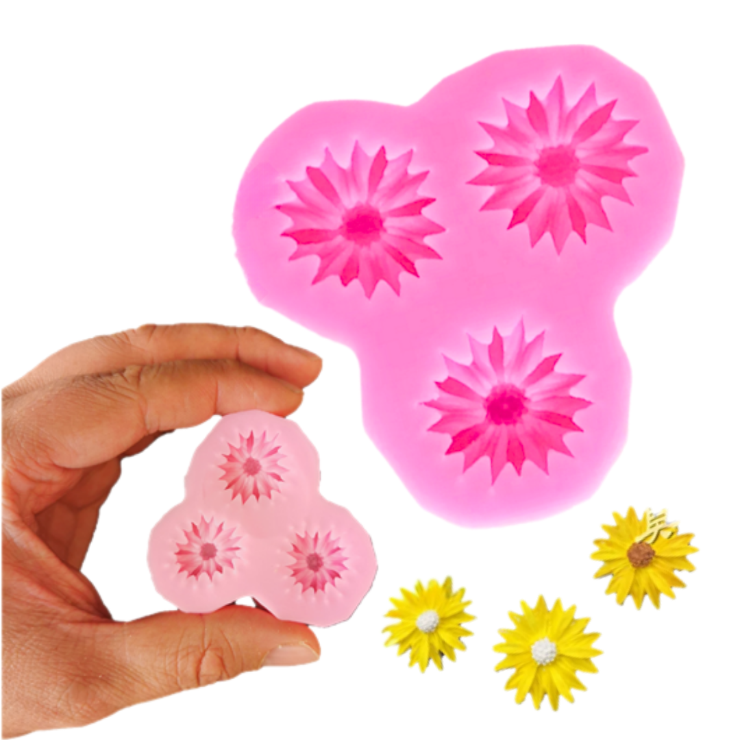 Molde de Silicona Flor Margarita Mini