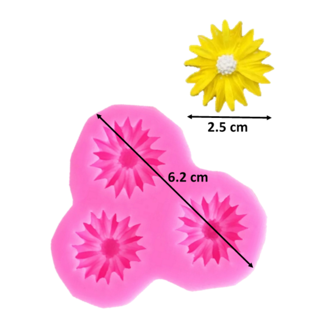 Molde de Silicona Flor Margarita Mini