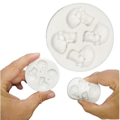 Molde de Silicona Cráneos 3D