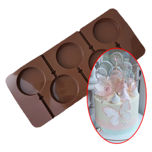 Molde de Silicona para Lollipop Redondas