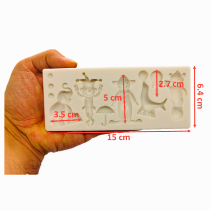 Molde de Silicona Temático Circo Mágico Set x 2