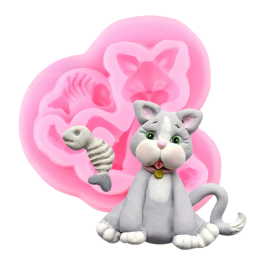 Molde de Silicona Gato Bebé