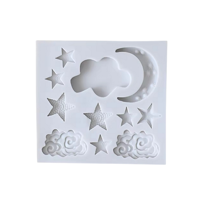 Molde de Silicona Nubes y Estrellas