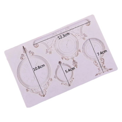 Molde de Silicona Reloj Decorativo Antiguo