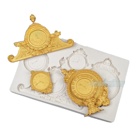 Molde de Silicona Reloj Decorativo Antiguo