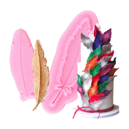Molde de Silicona Pluma Elegante