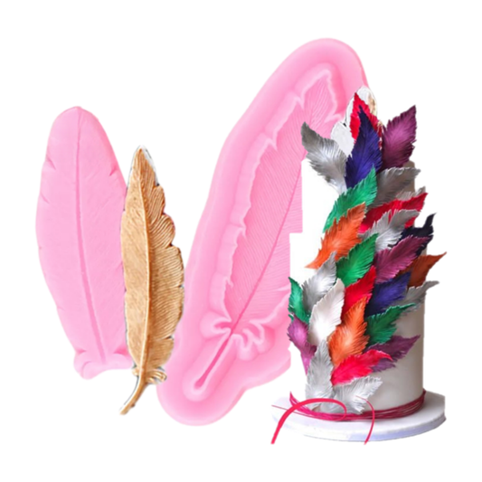Molde de Silicona Pluma Elegante