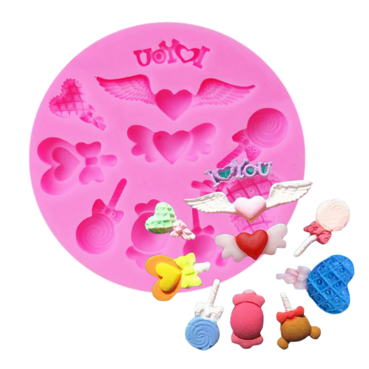 Molde de Silicona Mini Figuras de Amor