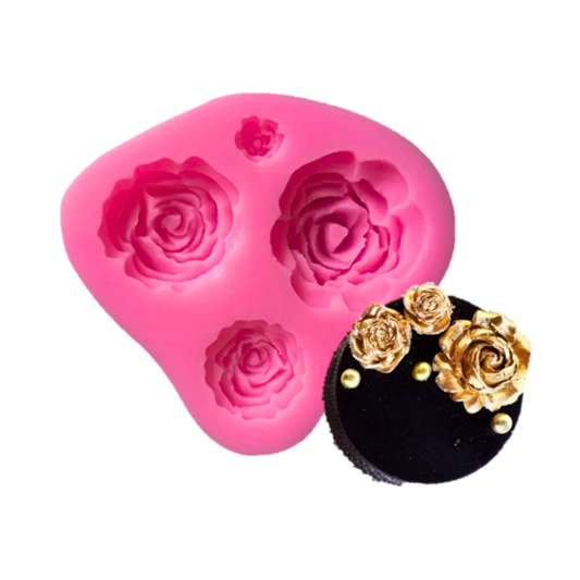 Molde de Silicona para Flores en 3D Tamaños Variados