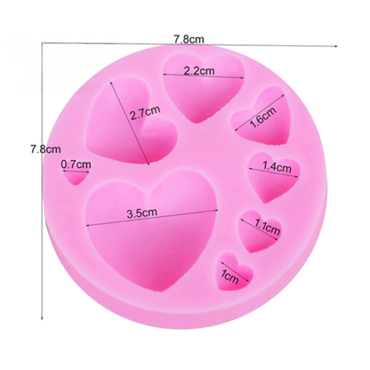 Molde de Silicona Corazones