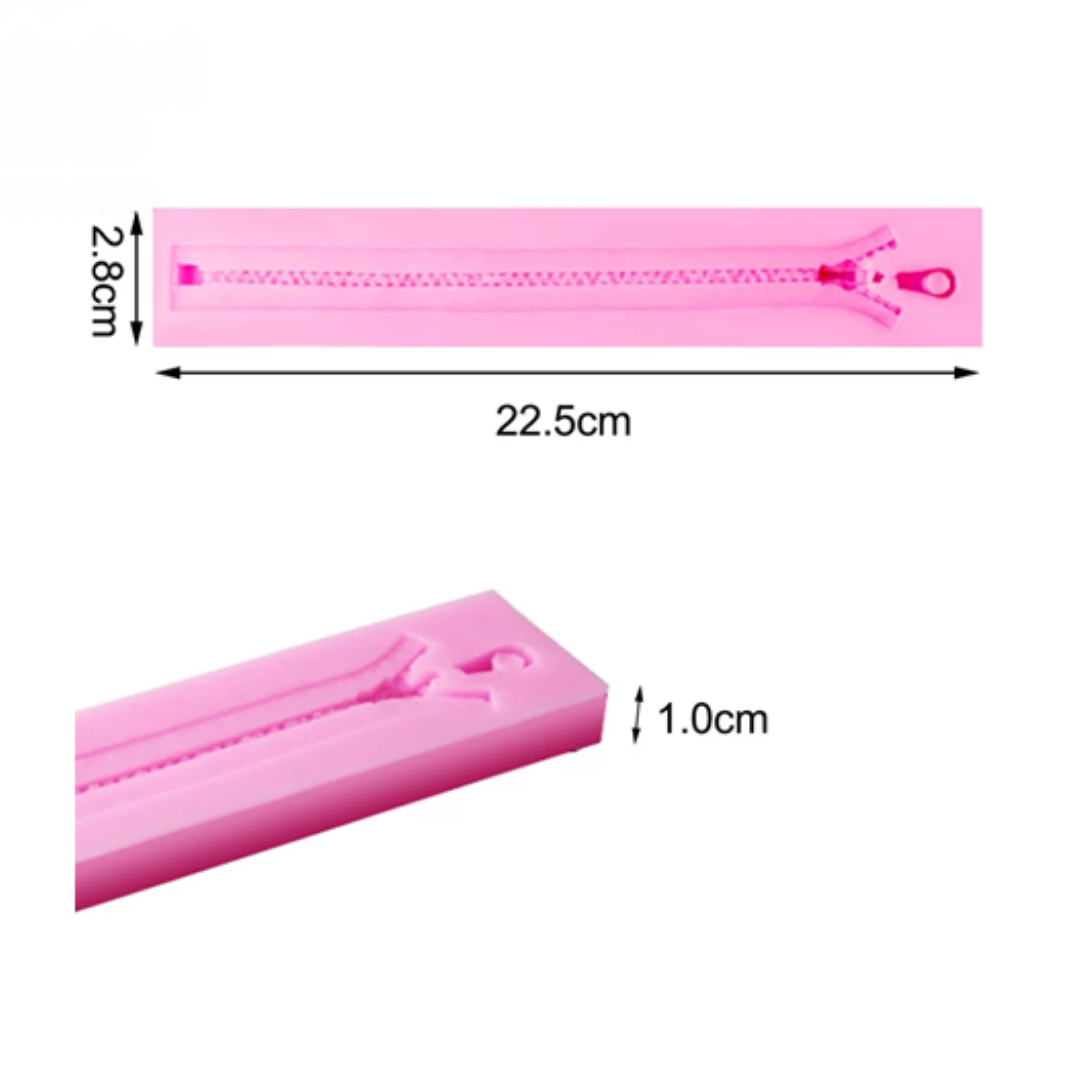Molde de Silicona Cierre/Cremallera Realista