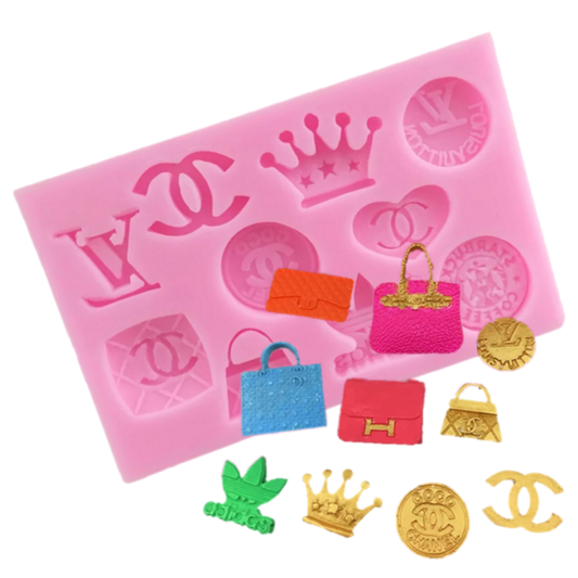 Molde de Silicona Logos y Bolsos de Lujo