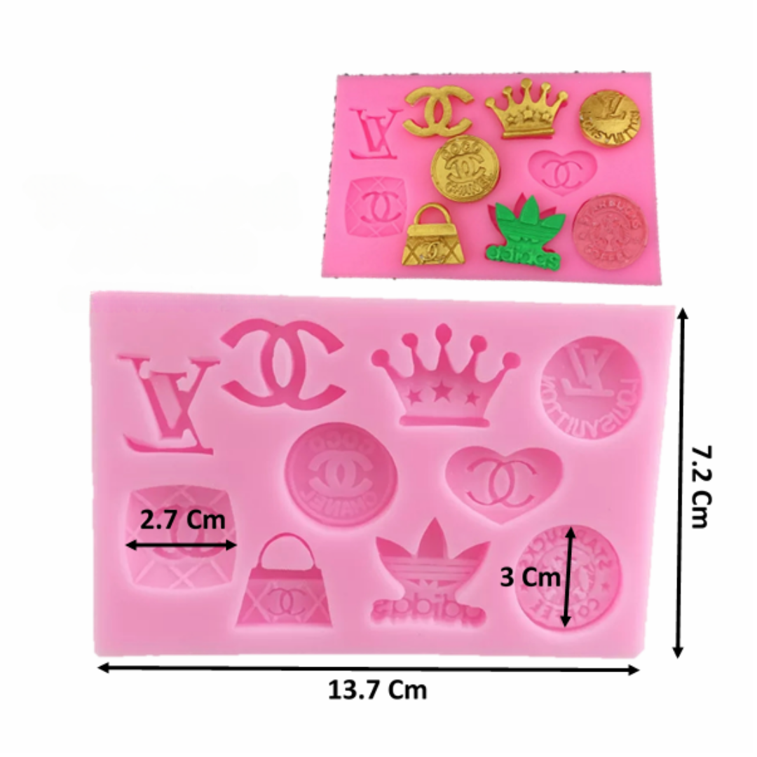 Molde de Silicona Logos y Bolsos de Lujo