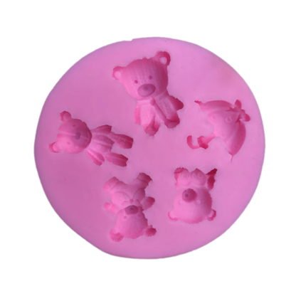 Molde de Silicona Ositos Tiernos