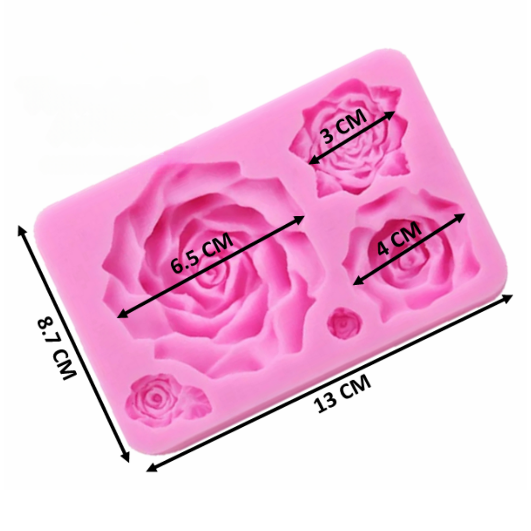 Molde de Silicona Rosas Grandes en 3D