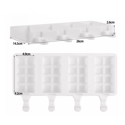 Molde de Silicona para Paletas Tipo Barra de Chocolate