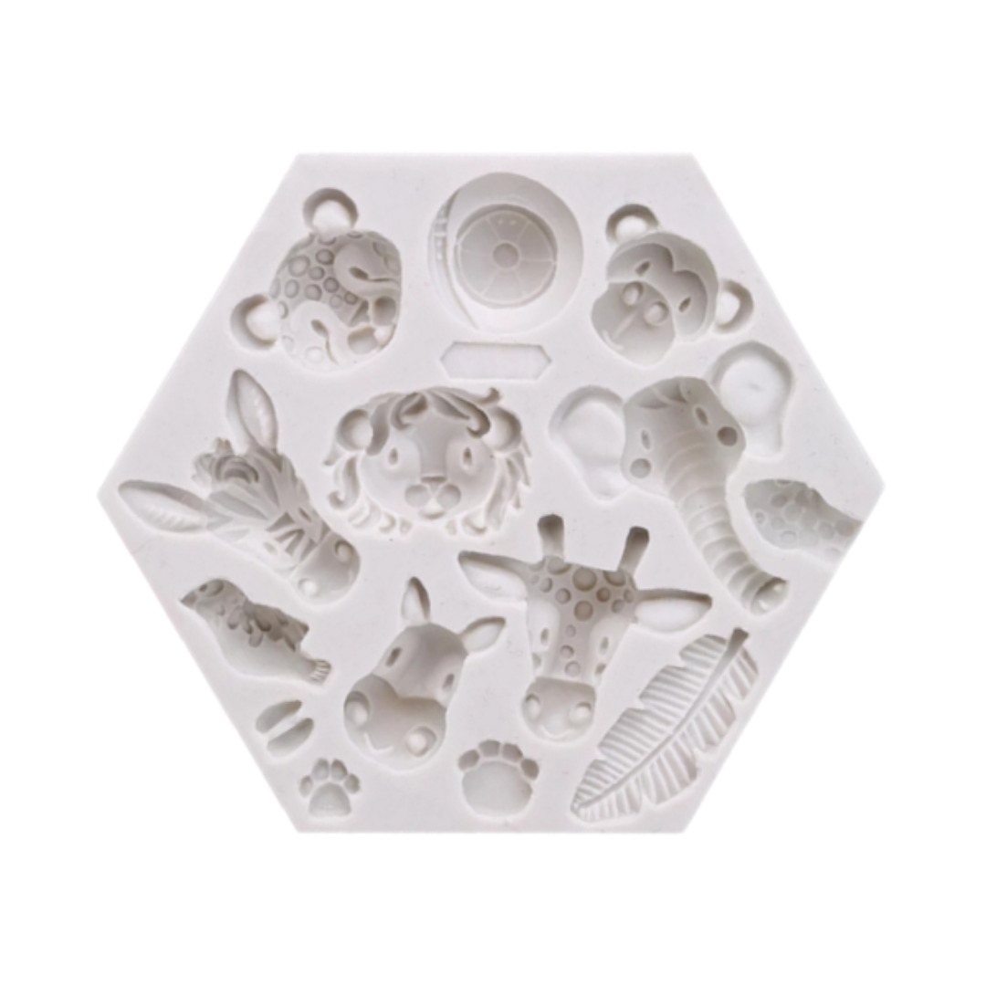 Molde de Silicona Animales de la Selva