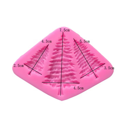 Molde de Silicona Pinos Navideños