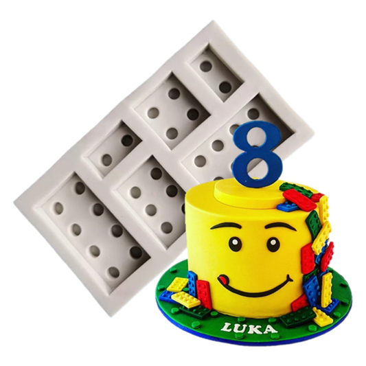 Molde de Silicona Bloques Tipo LEGO