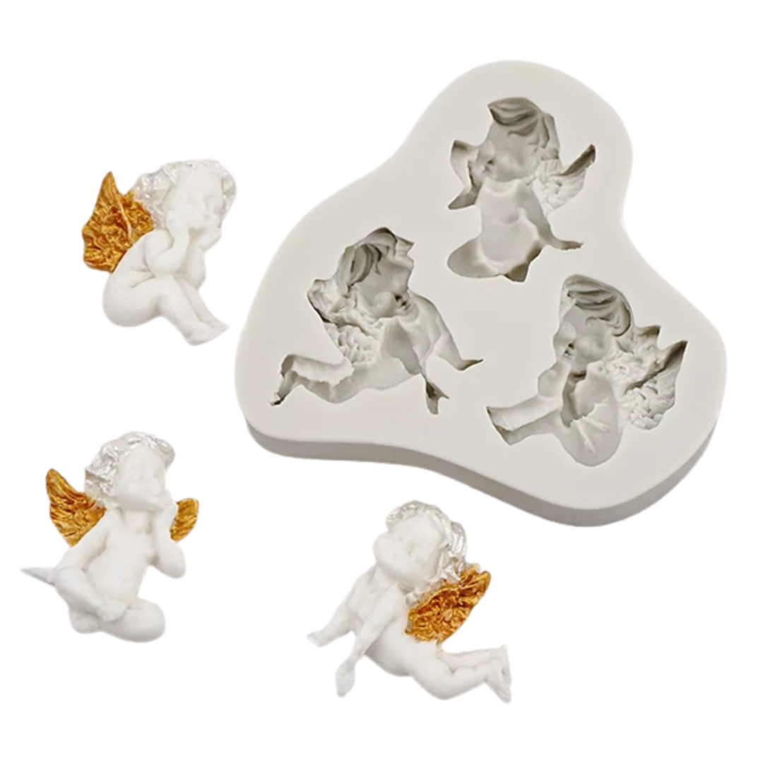 Molde de Silicona Angelitos 3D