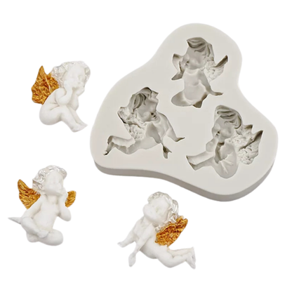 Molde de Silicona Angelitos 3D